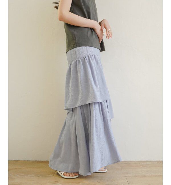 VENCE share style「楊柳ティアードアシメスカート」|スカート|