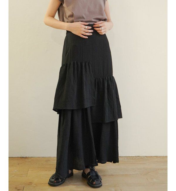 VENCE share style「楊柳ティアードアシメスカート」|スカート|