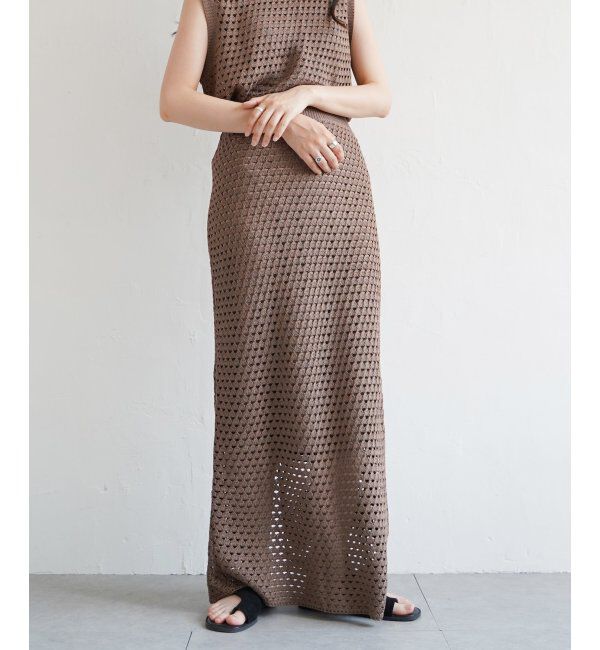 VENCE share style「クロシェニットスカート」|スカート|
