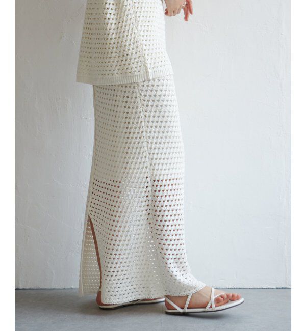 VENCE share style「クロシェニットスカート」|スカート|