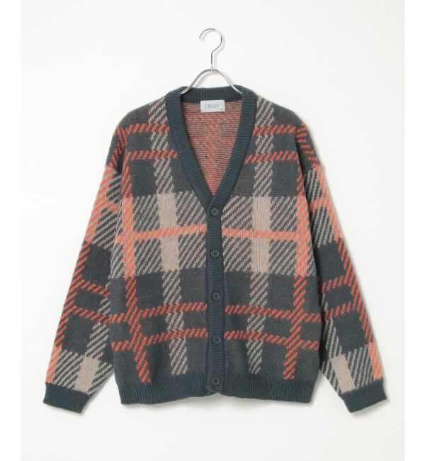 VENCE share style「総柄ニットVカーディガン」|カーディガン|