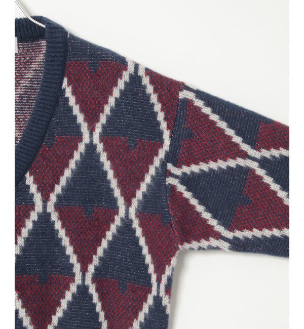 VENCE share style「総柄ニットVカーディガン」|カーディガン|