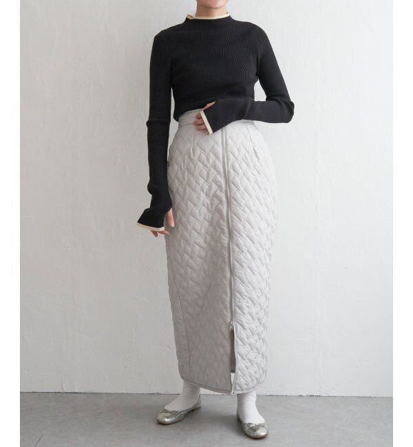 VENCE share style「ハートキルトダブルジップタイトスカート」|スカート|