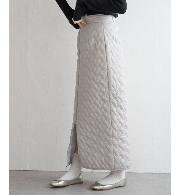 VENCE share style「ハートキルトダブルジップタイトスカート」|スカート|