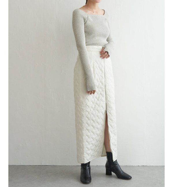 VENCE share style「ハートキルトダブルジップタイトスカート」|スカート|