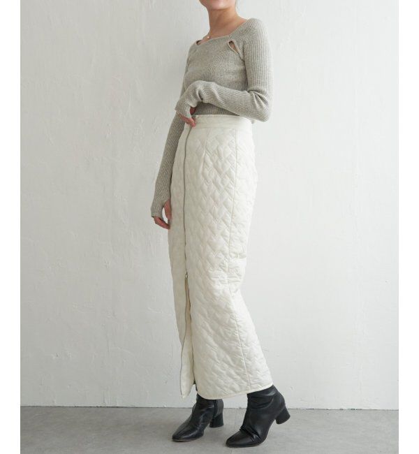 VENCE share style「ハートキルトダブルジップタイトスカート」|スカート|