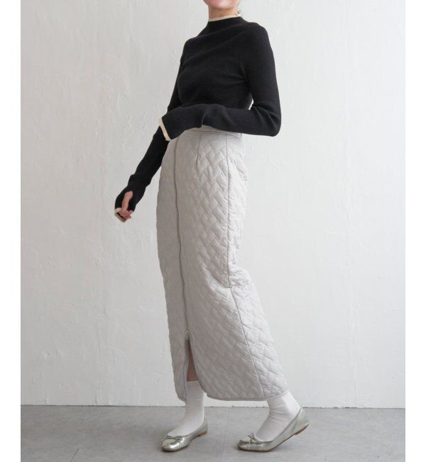 VENCE share style「ハートキルトダブルジップタイトスカート」|スカート|