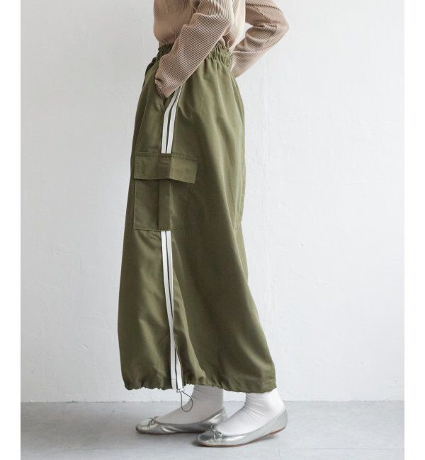 VENCE share style「ポプリンライン入りカーゴスカート」|スカート|