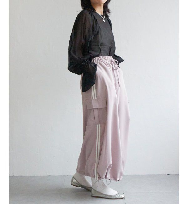 VENCE share style「ポプリンライン入りカーゴスカート」|スカート|