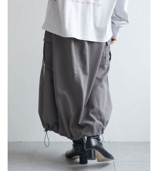 VENCE share style「ポプリンライン入りカーゴスカート」|スカート|