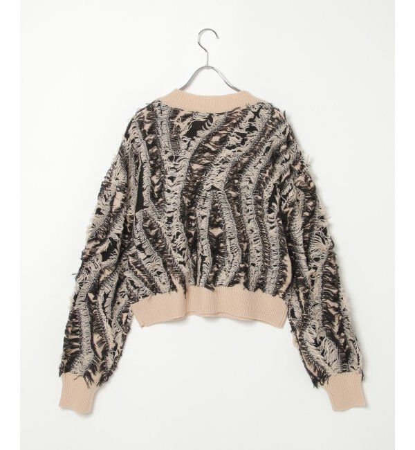 VENCE share style「ミックスフリンジプルオーバー」|ニット・セーター|