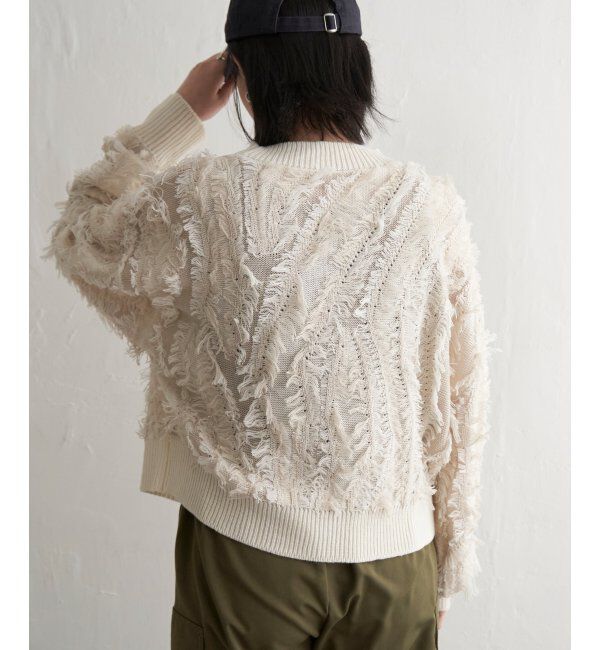 VENCE share style「ミックスフリンジプルオーバー」|ニット・セーター|