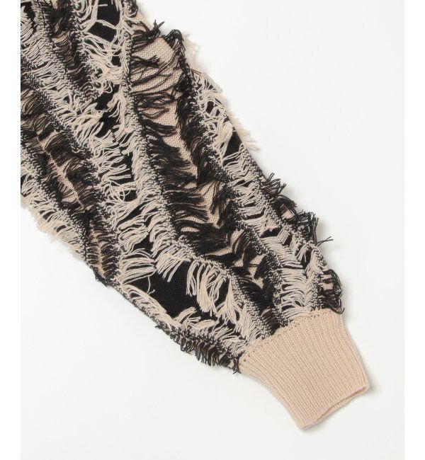 VENCE share style「ミックスフリンジプルオーバー」|ニット・セーター|