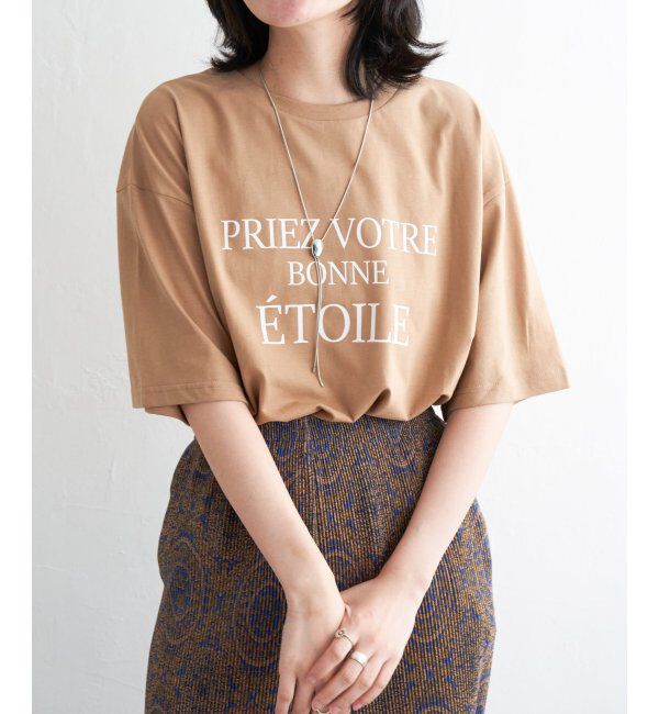 VENCE share style「【接触冷感】USAコットンロゴプリントTシャツ」|Tシャツ・カットソー|