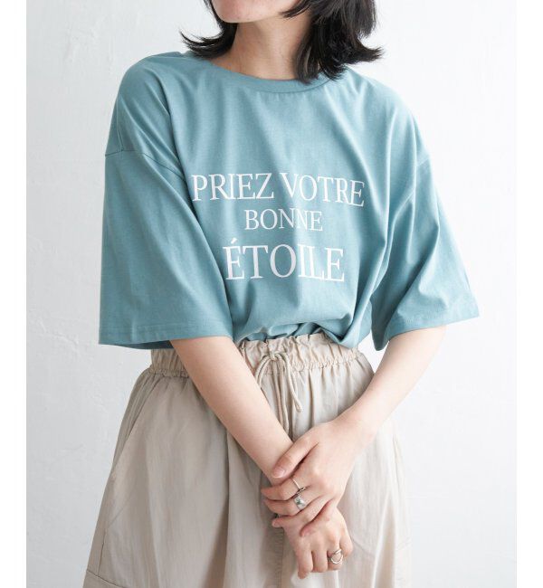 VENCE share style「【接触冷感】USAコットンロゴプリントTシャツ」|Tシャツ・カットソー|