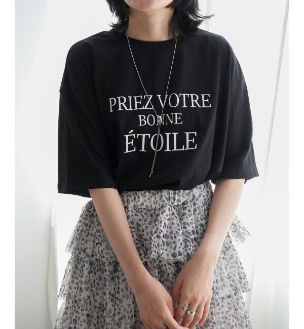 VENCE share style「【接触冷感】USAコットンロゴプリントTシャツ」|Tシャツ・カットソー|