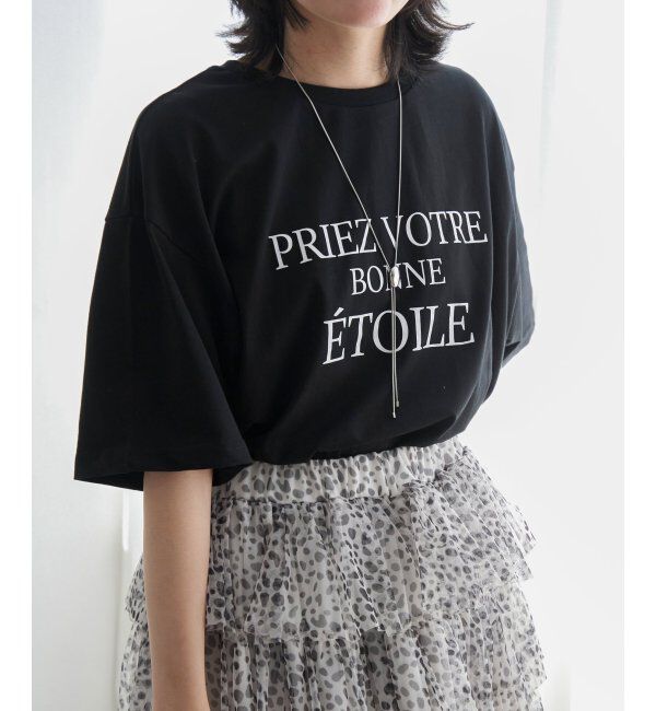 VENCE share style「【接触冷感】USAコットンロゴプリントTシャツ」|Tシャツ・カットソー|