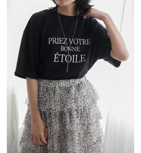 VENCE share style「【接触冷感】USAコットンロゴプリントTシャツ」|Tシャツ・カットソー|