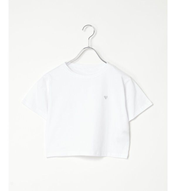 VENCE share style「ショート丈ハート泊プリントTシャツ」|Tシャツ・カットソー|シルバー