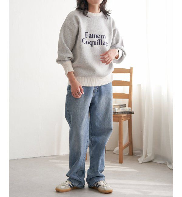 VENCE share style「Fameuxロゴジャガードニット」|ニット・セーター|