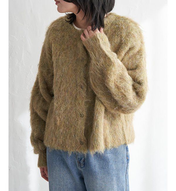 VENCE share style「ブークレーシャギー2WAYカーディガン」|カーディガン|グリーン