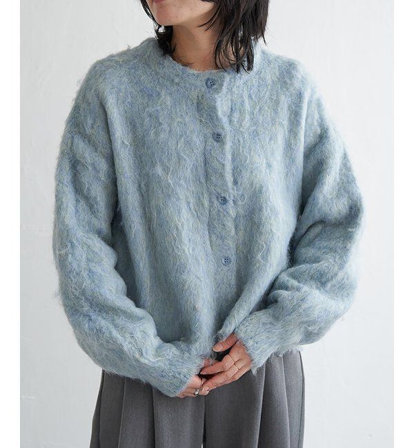 VENCE share style「ブークレーシャギー2WAYカーディガン」|カーディガン|ブルー