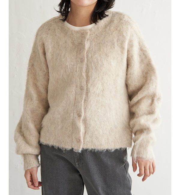 VENCE share style「ブークレーシャギー2WAYカーディガン」|カーディガン|アイボリー