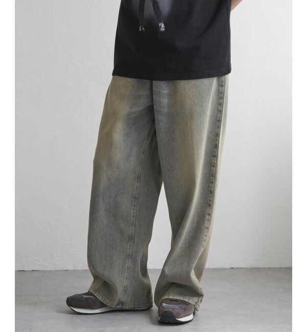 VENCE share style「デニムバギーパンツ」|デニム|ブルー