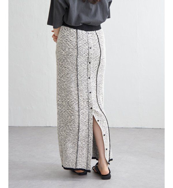 VENCE share style「2WAYミックスニットスカート」|スカート|ブラック