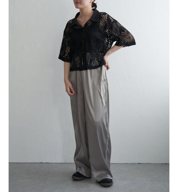 VENCE share style「レースショートシャツ」|シャツ・ブラウス|