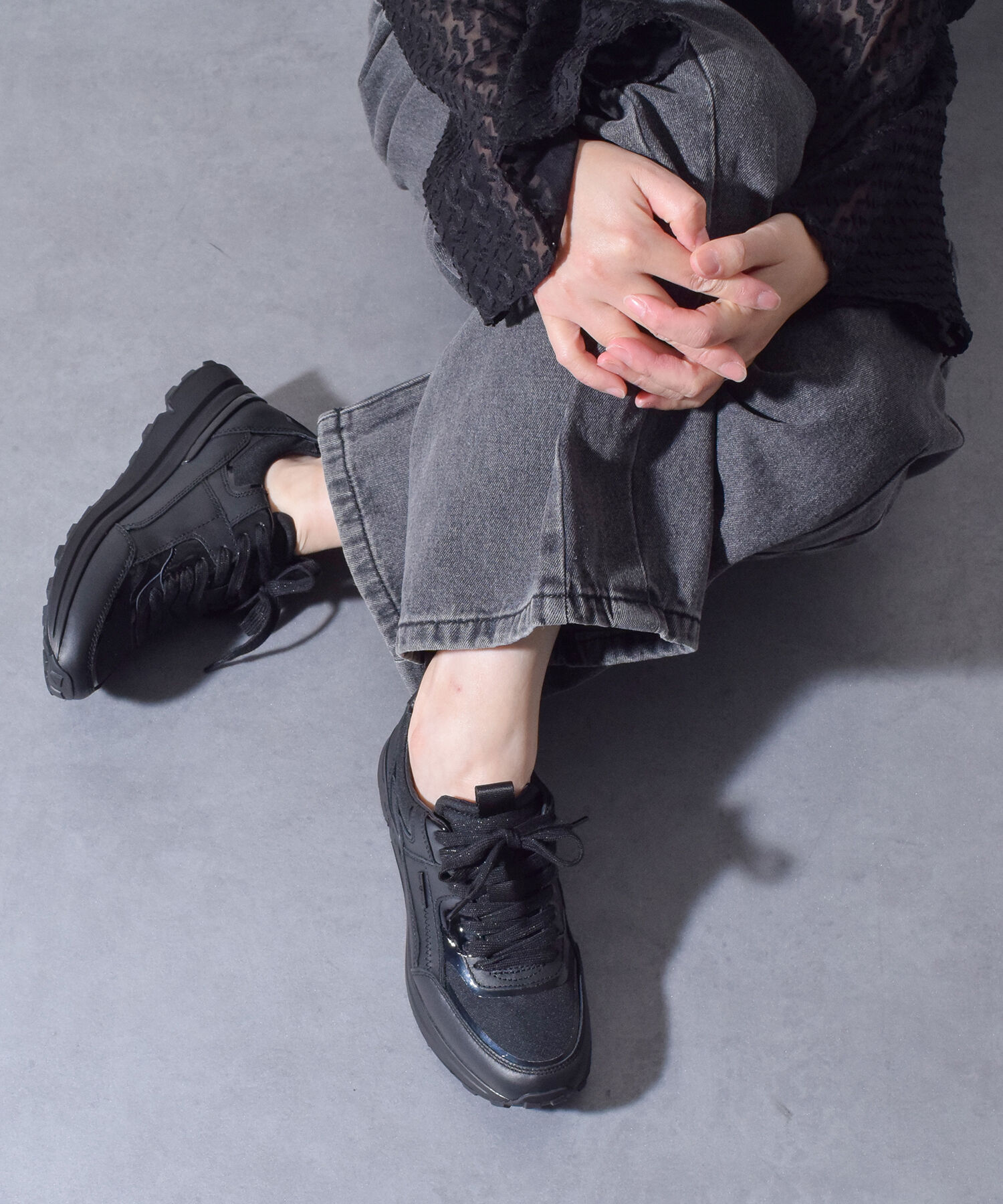 IMPORT SELECT「【bussola】晴雨兼用レースアップスニーカー(954000)」|スニーカー|