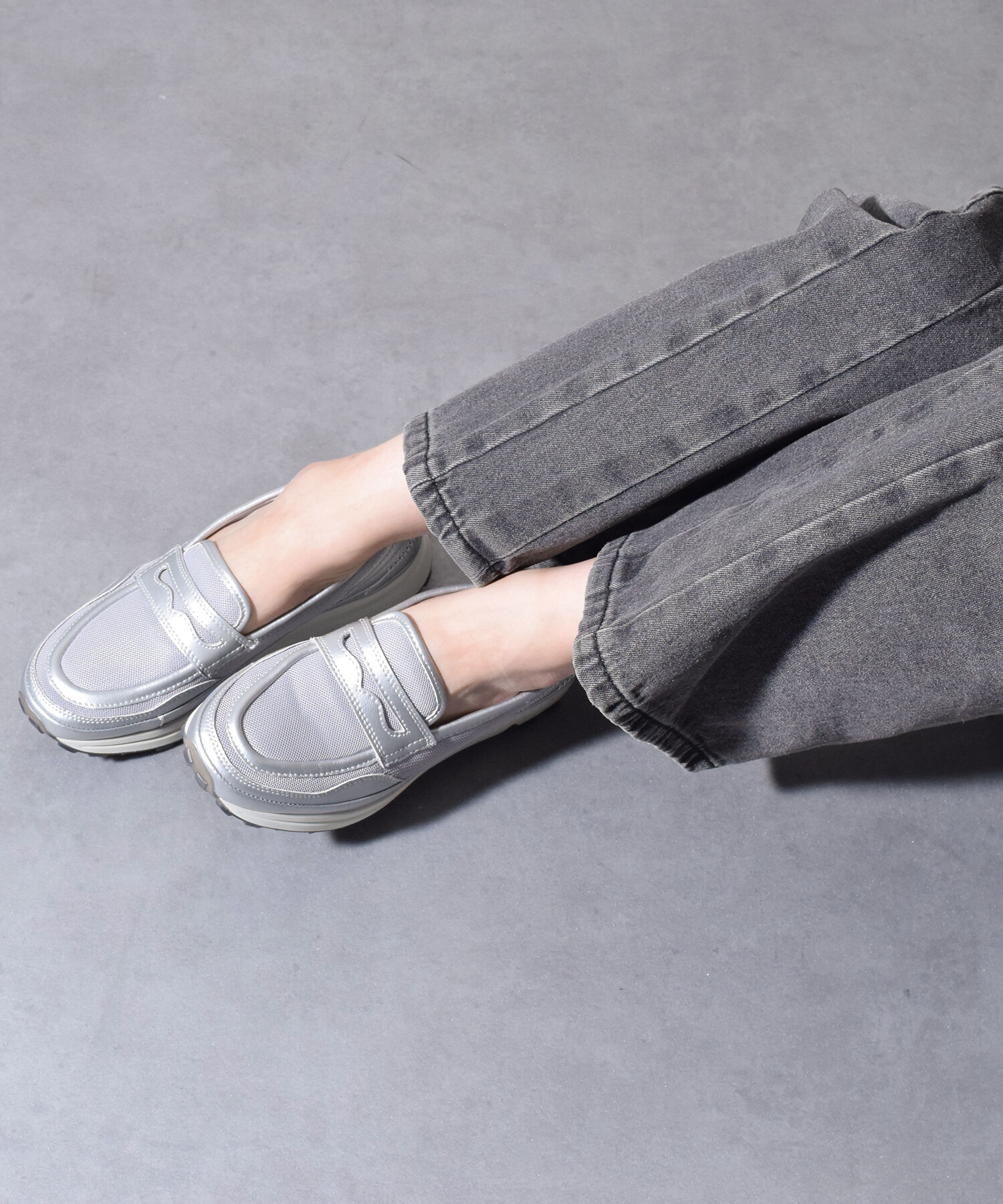 IMPORT SELECT「【bussola】撥水ローファースニーカー(955402)」|レインシューズ|