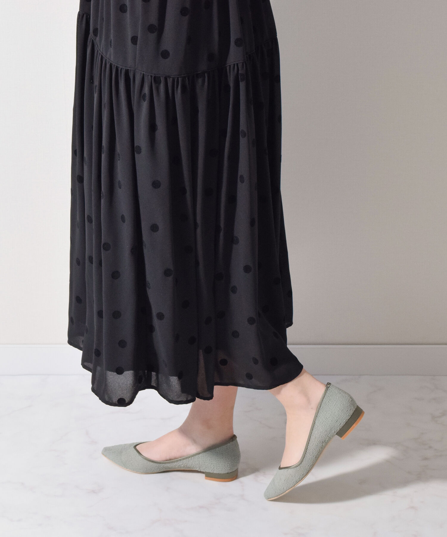 Bridget Birkin「【Bridget Birkin】ポインテッドチュールバレエシューズ(551526)」|パンプス|