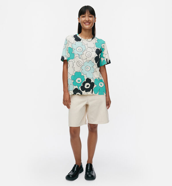 Marimekko「【アジア限定】Erna Piirto Unikko Tシャツ」|シャツ・ブラウス|ﾀｰｺｲｽﾞ&times;ﾗｲﾄﾌﾞﾙｰ