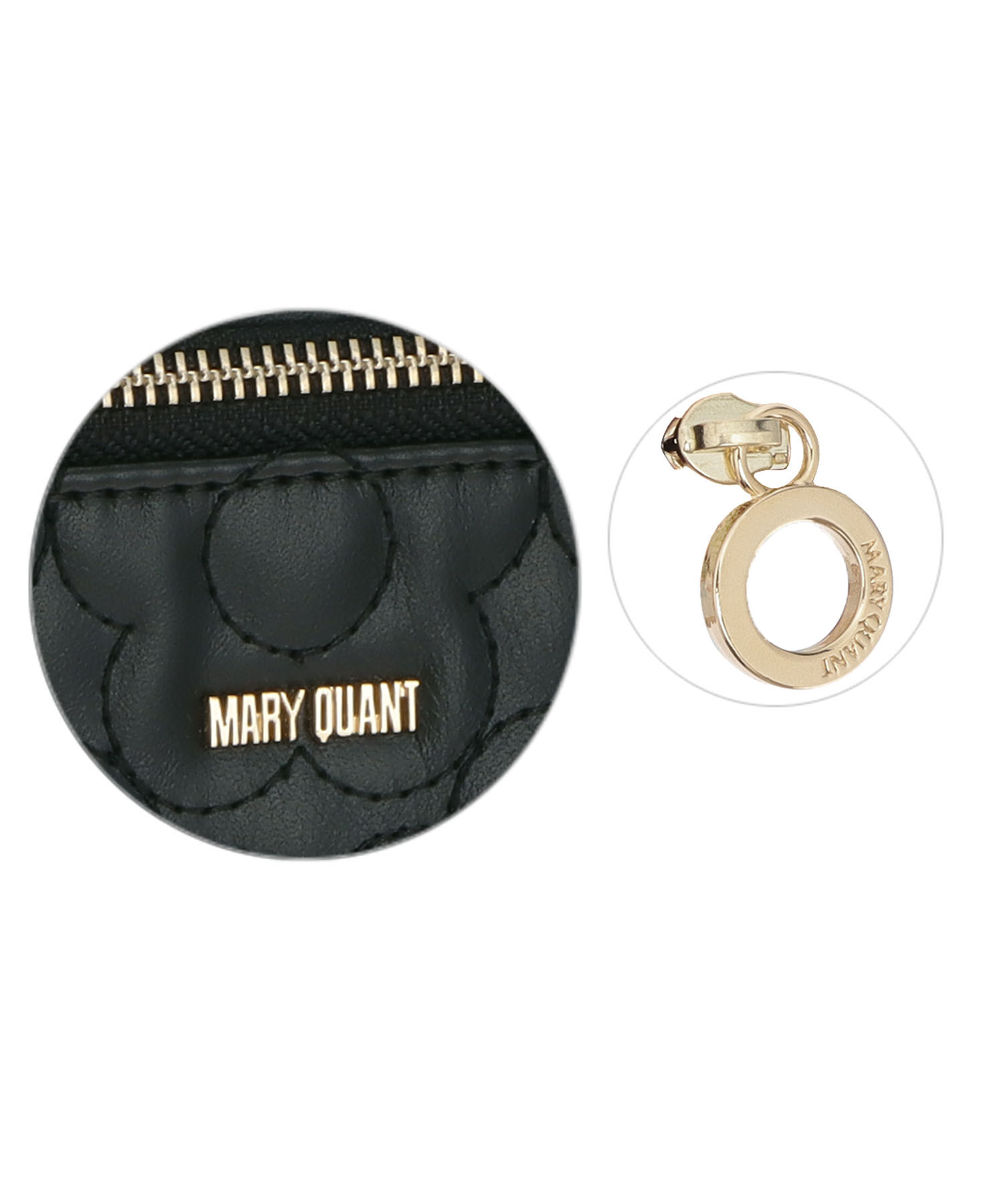 MARY QUANT「キルトフォームデイジー 2ファスナーポーチ」|ポーチ|