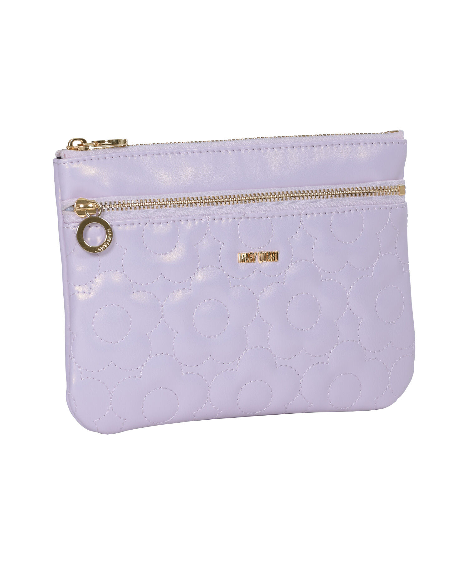 MARY QUANT「キルトフォームデイジー 2ファスナーポーチ」|ポーチ|