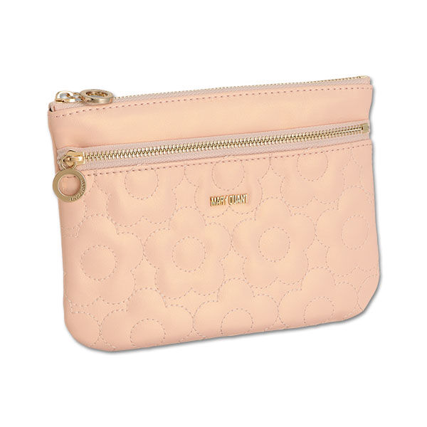 MARY QUANT「キルトフォームデイジー 2ファスナーポーチ」|ポーチ|