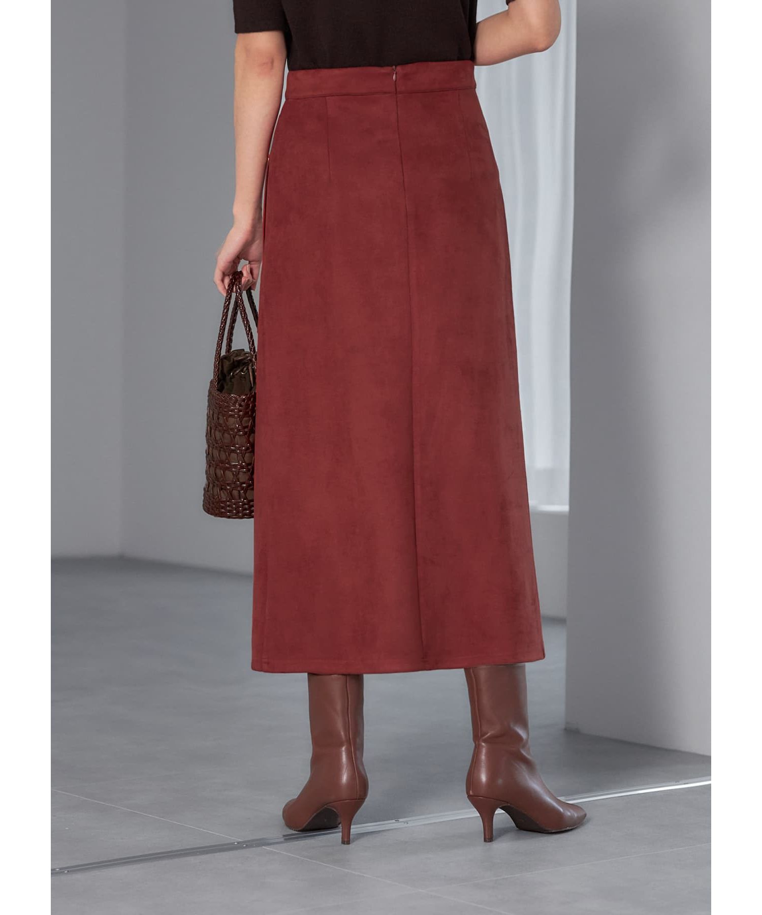 STYLE DELI「スエード調ポケットラップスカート」|スカート|