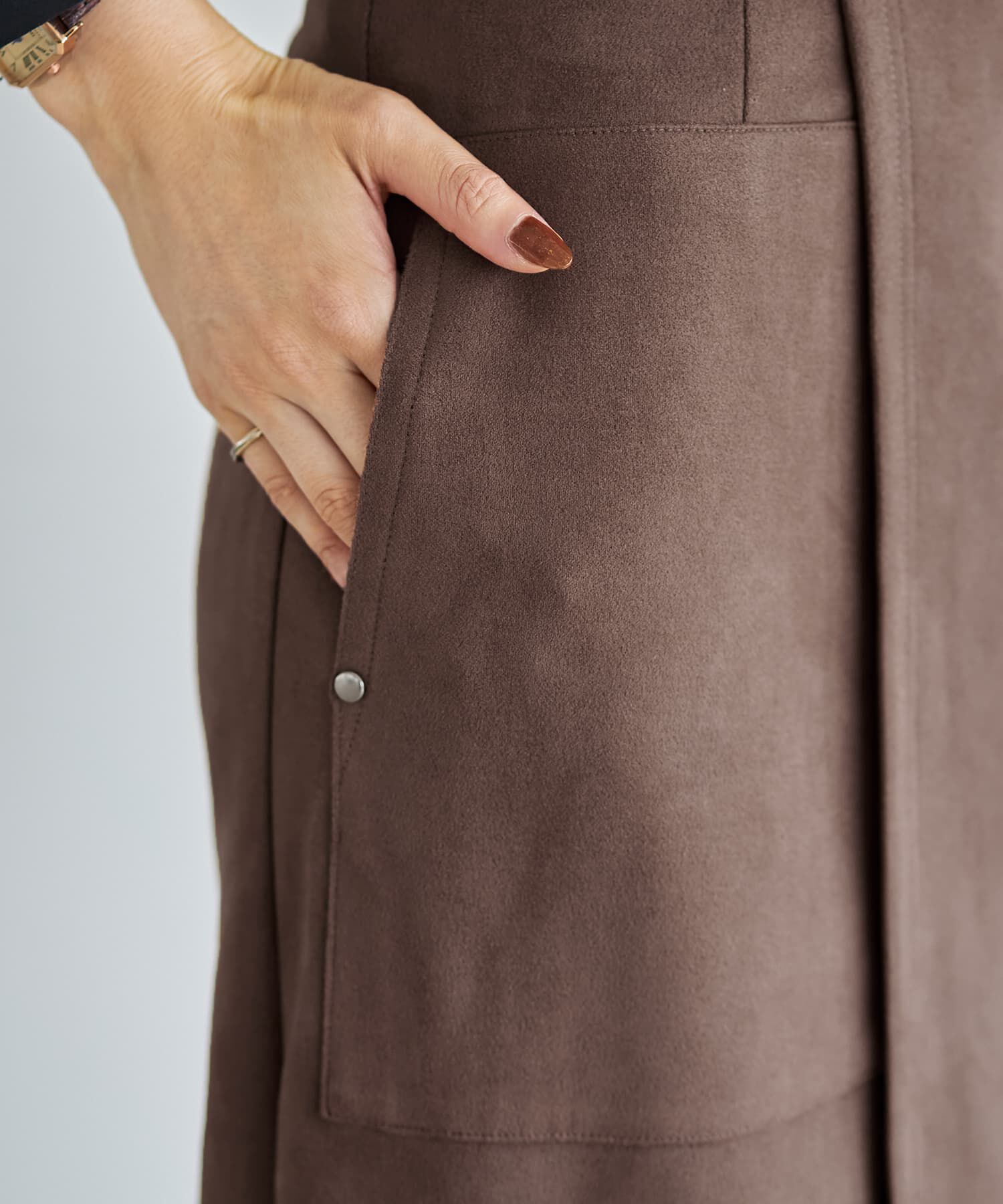 STYLE DELI「スエード調ポケットラップスカート」|スカート|