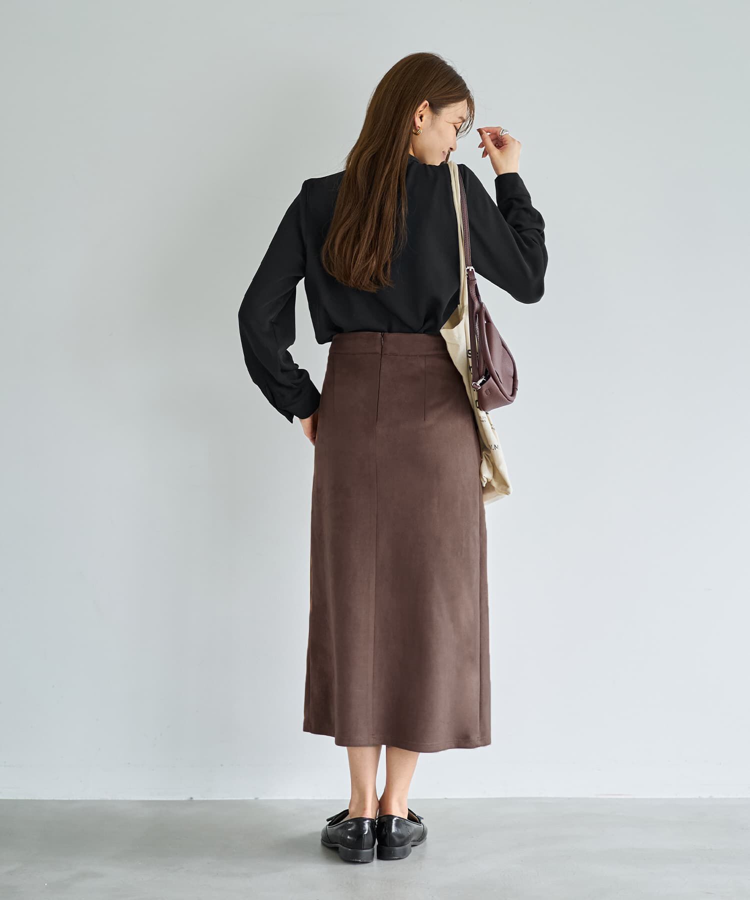 STYLE DELI「スエード調ポケットラップスカート」|スカート|