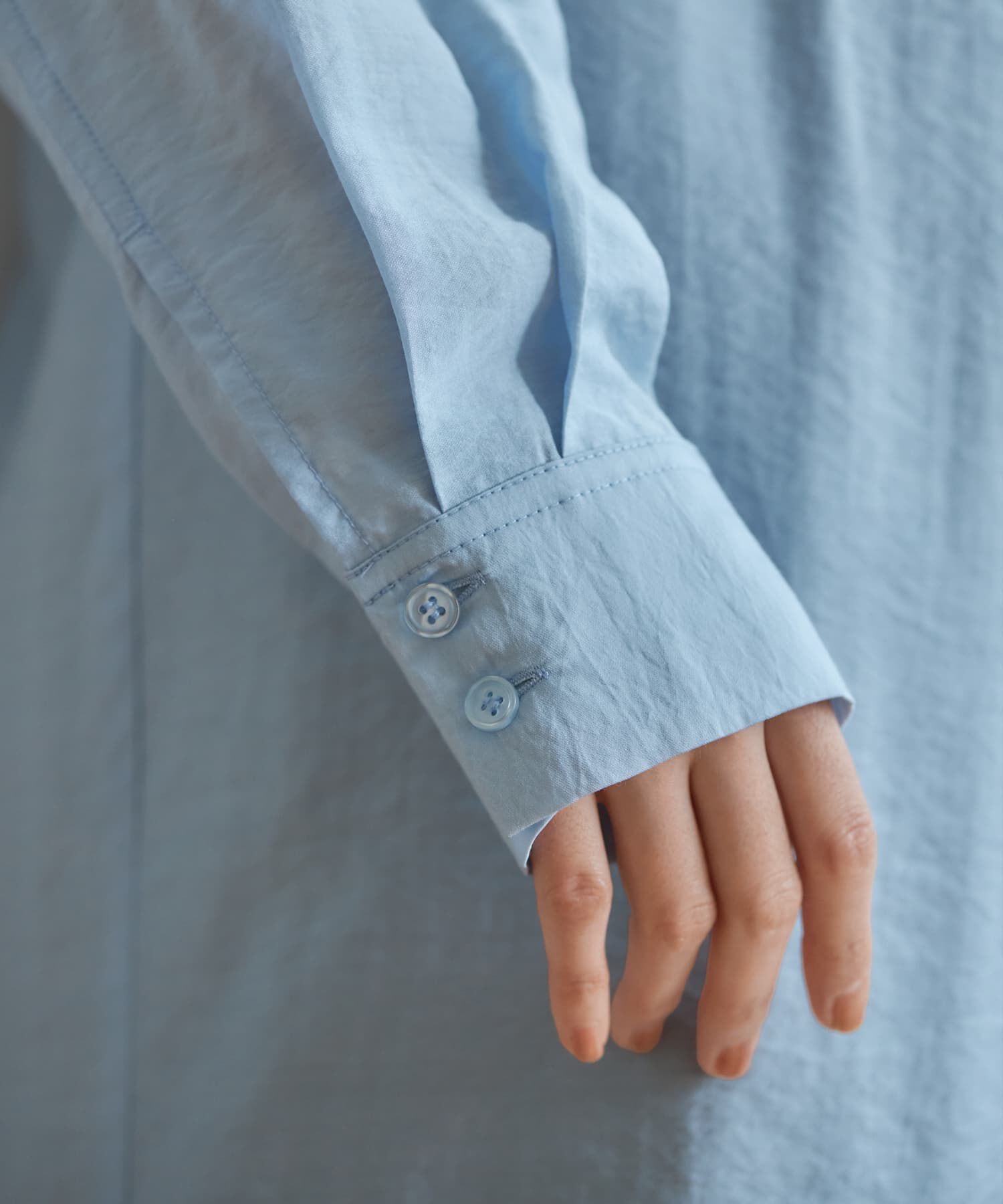 STYLE DELI「微シアー＆微光沢シワ加工シャツワンピース」|ワンピース|