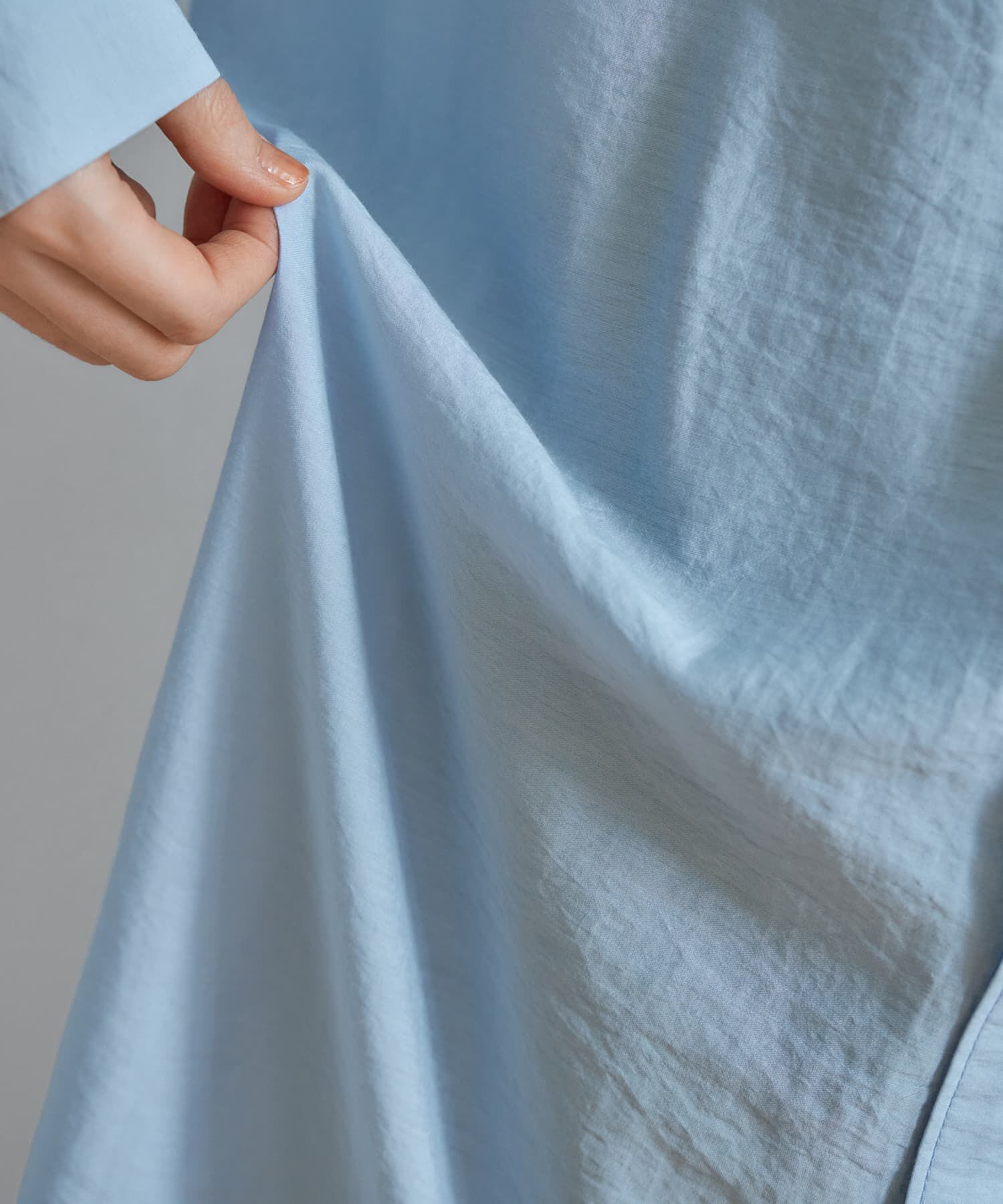 STYLE DELI「微シアー＆微光沢シワ加工シャツワンピース」|ワンピース|