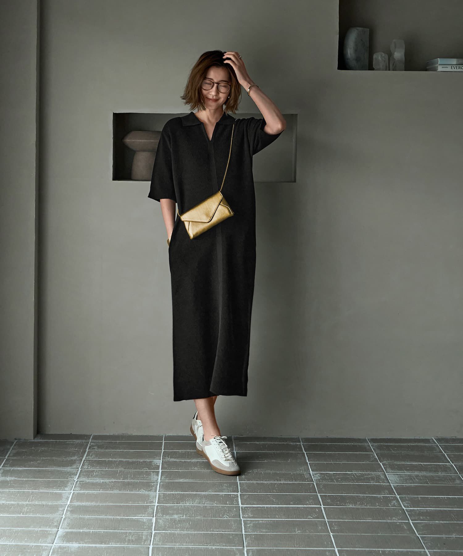 STYLE DELI「Softy Cotton／ワッフル編みスキッパーワンピース」|ワンピース|