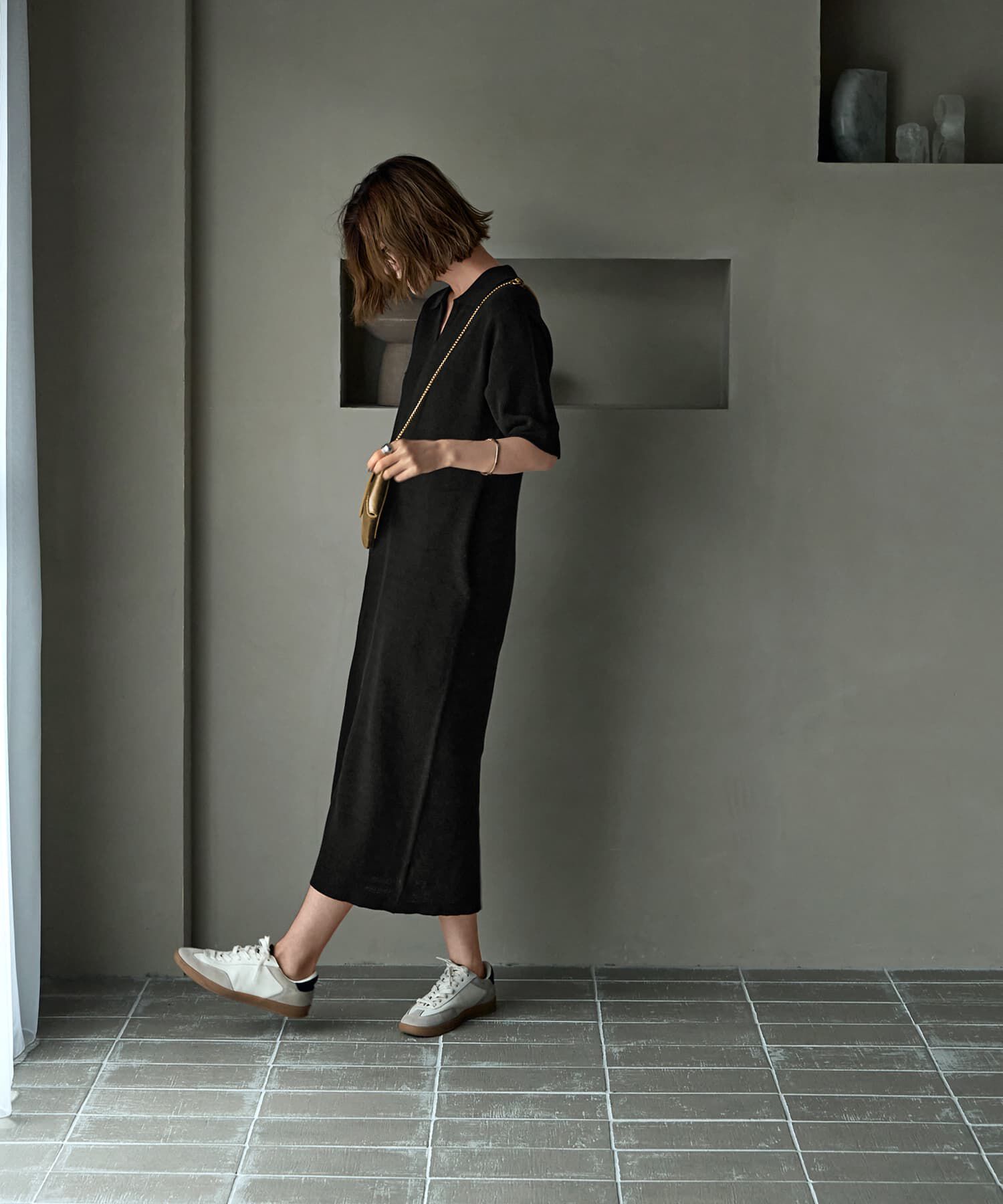 STYLE DELI「Softy Cotton／ワッフル編みスキッパーワンピース」|ワンピース|