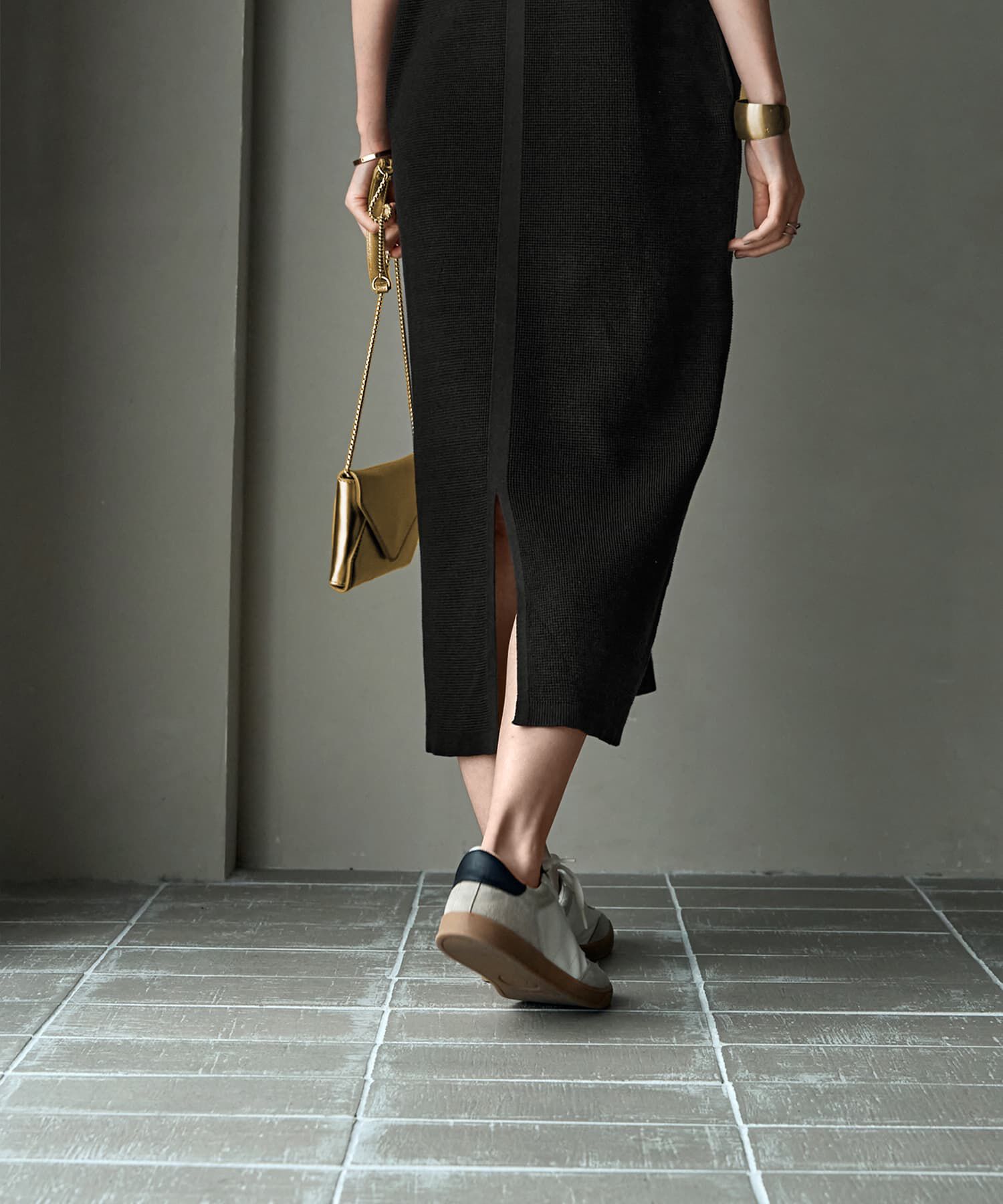 STYLE DELI「Softy Cotton／ワッフル編みスキッパーワンピース」|ワンピース|