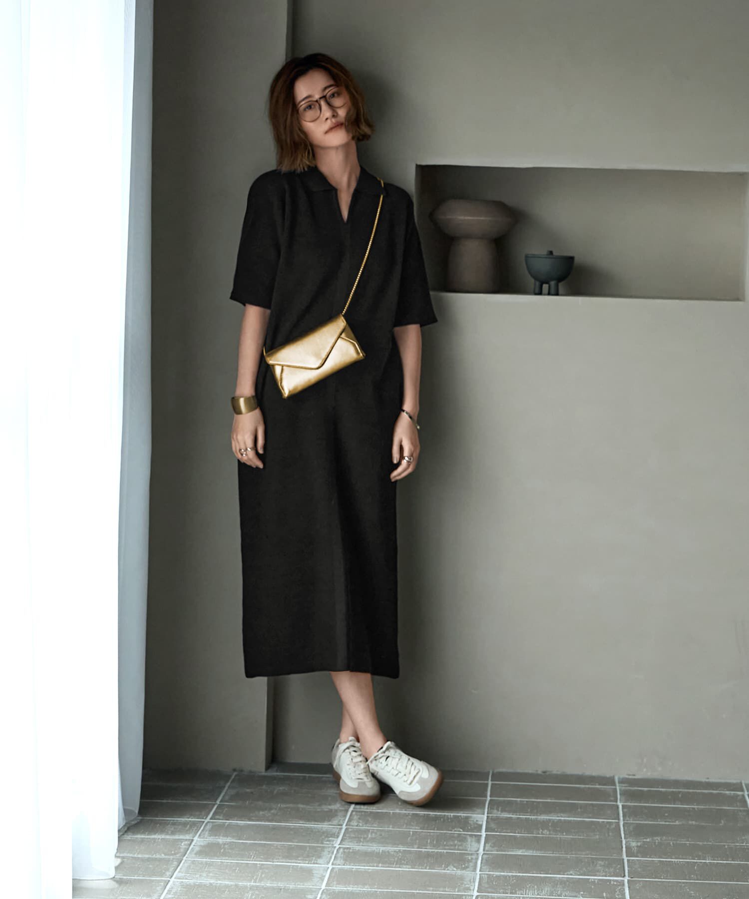 STYLE DELI「Softy Cotton／ワッフル編みスキッパーワンピース」|ワンピース|