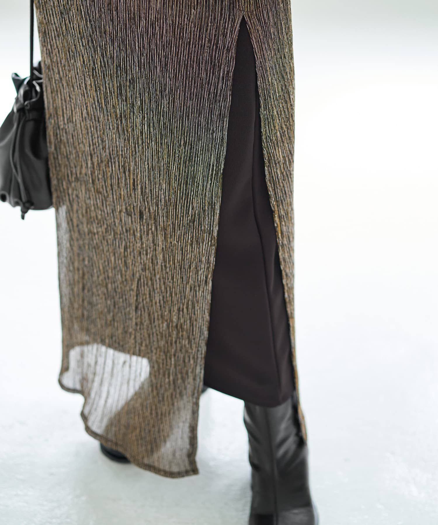 STYLE DELI「【LUXE】キラキラシアーとリブ生地のスカートセット」|スカート|