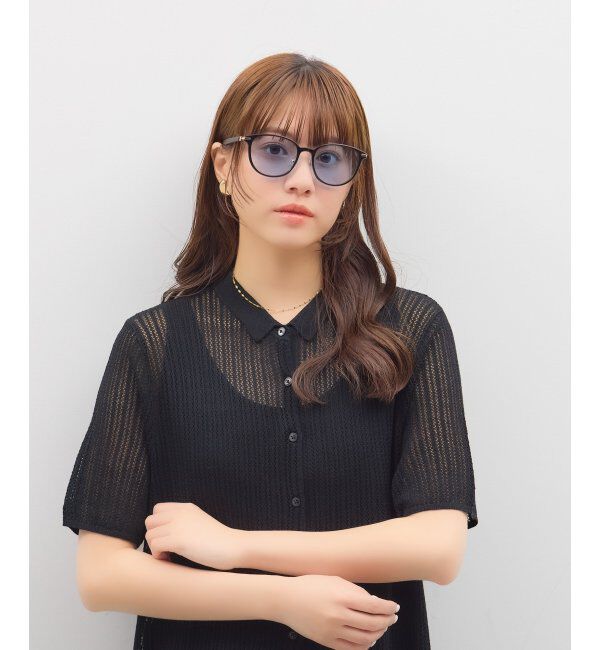  「SUNCUTGlasses/UV100%CUT ボストン型 サングラス | カラーレンズ｜紫外線対策 UVカット」|サングラス|ブラック系その他1