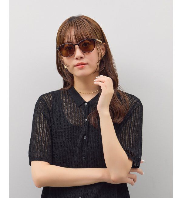  「SUNCUTGlasses/UV100%CUT ボストン型 サングラス | カラーレンズ｜紫外線対策 UVカット」|サングラス|茶系デミ2