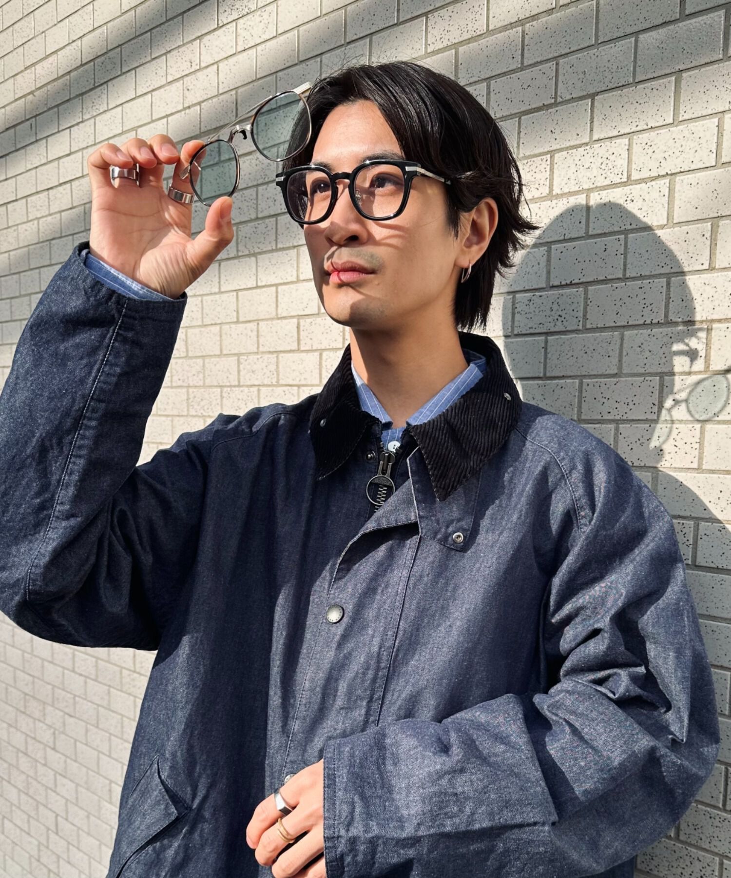  「Zoff | JOURNAL STANDARD relume ウェリントン型 2way メガネ サングラス 偏光 ジャーナルスタンダード N&D」|メガネ|